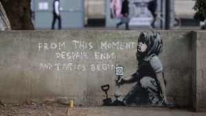 Banksy- Londra- Murale per l' emeregnza climatica